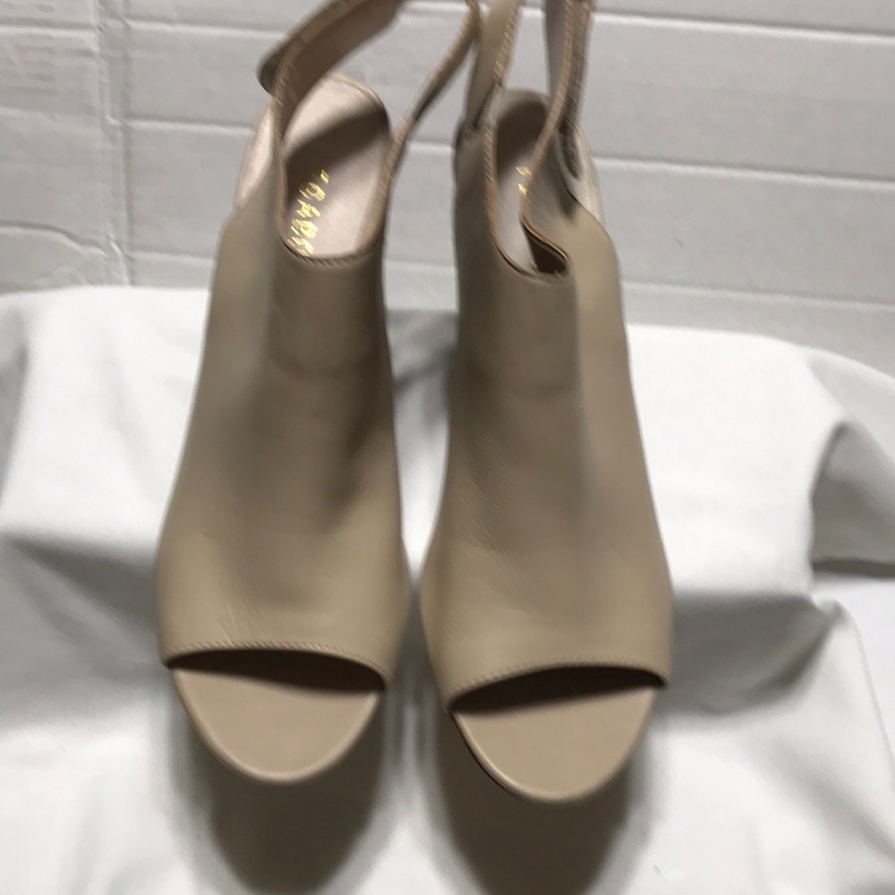 Pegabo leather upper sandals with Velcro closure and block heel . NWOT